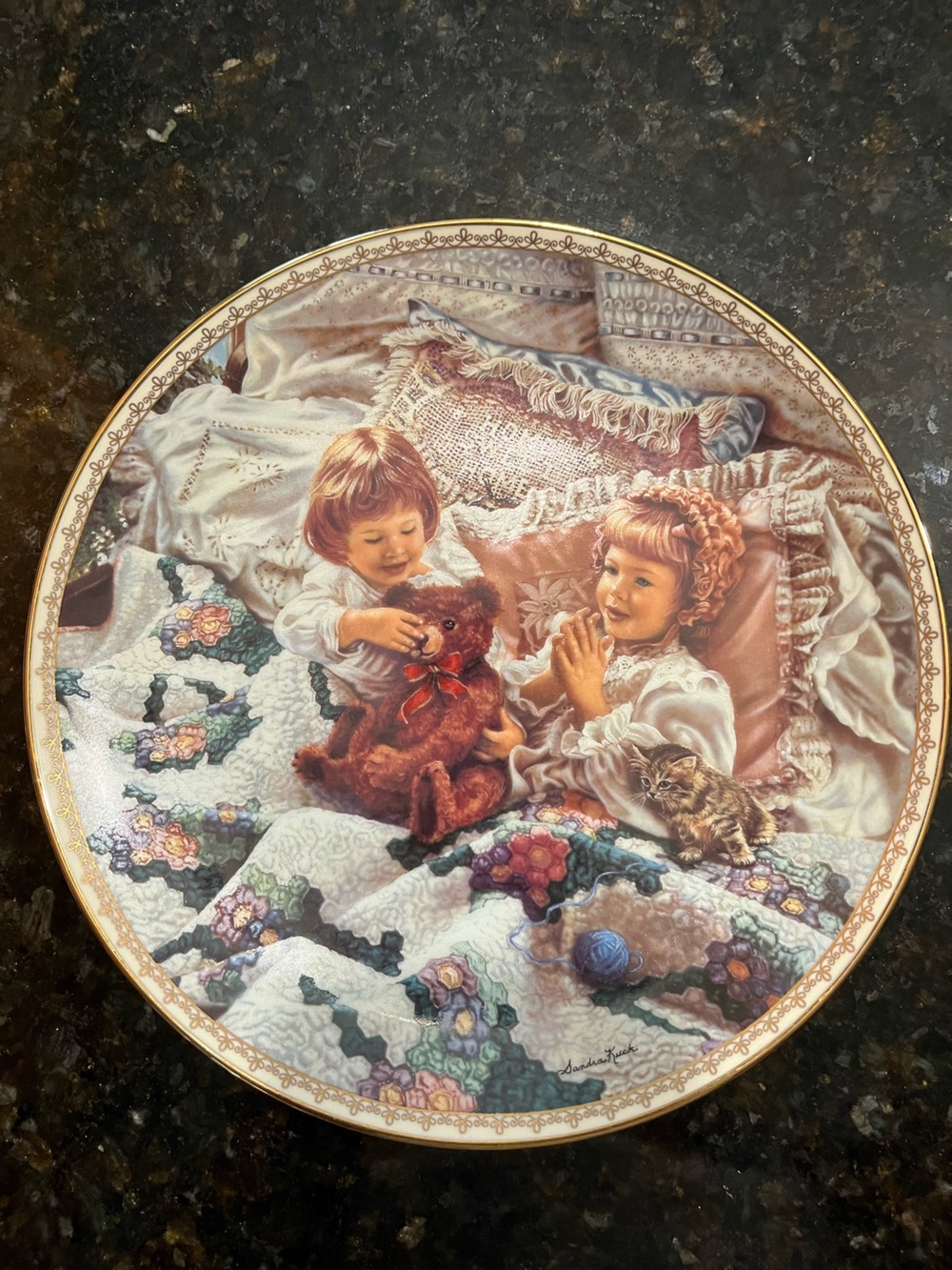 Morning Prayers with Kitten Collector Plate A984